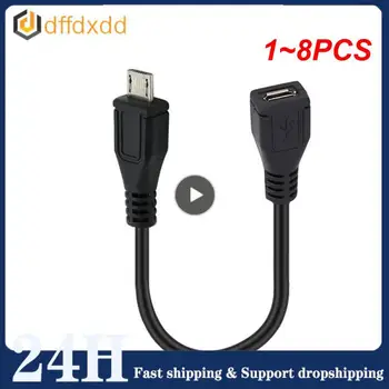 1~8dona 3-in-1 Micro USB HUB 0. erkakdan ayolga minimal USB 2.0 zaryadlovchi xost 0.2 m OTG adapter kabeli