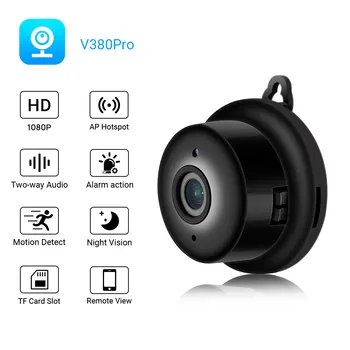 Mini simsiz ip kamera chaqaloq Monitor HD 1080p simsiz yopiq kamera Nightvision ikki tomonlama Audio harakatni aniqlash V380